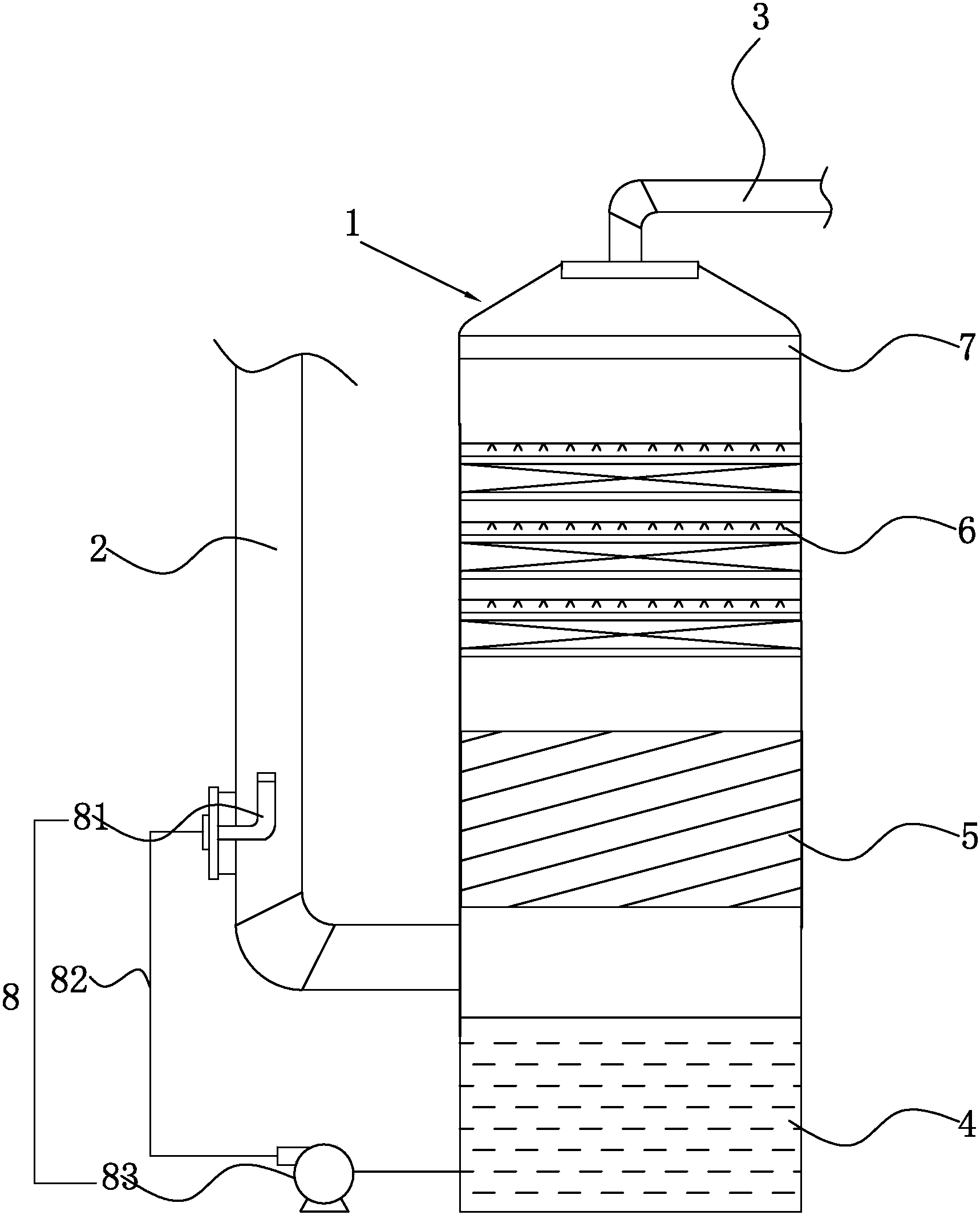 脱硫吸收塔结构图片