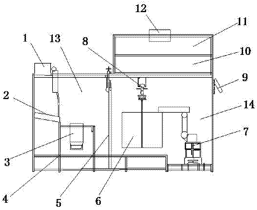一种单侧水幕分离式水旋喷漆设备