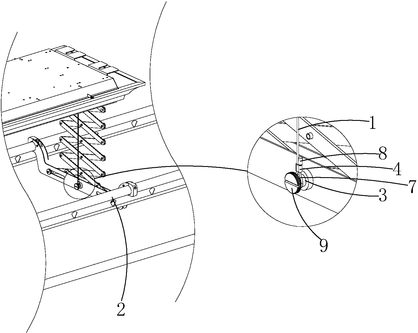 一种晾衣架用钢丝绳固定结构