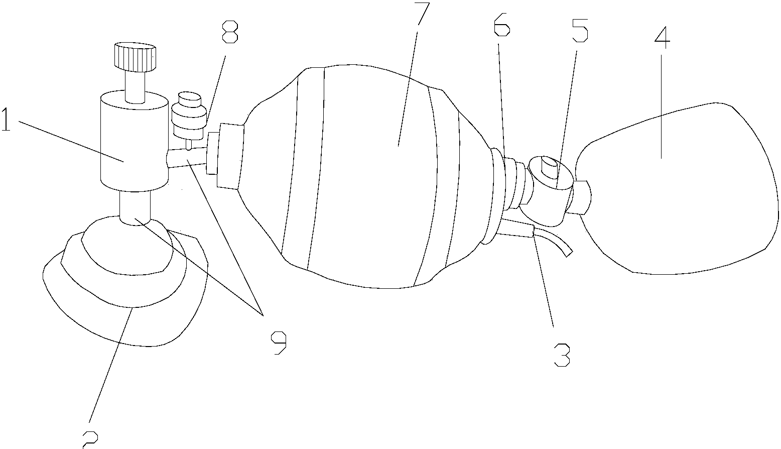 cn208212273u_一种呼吸内科用简易呼吸器有效