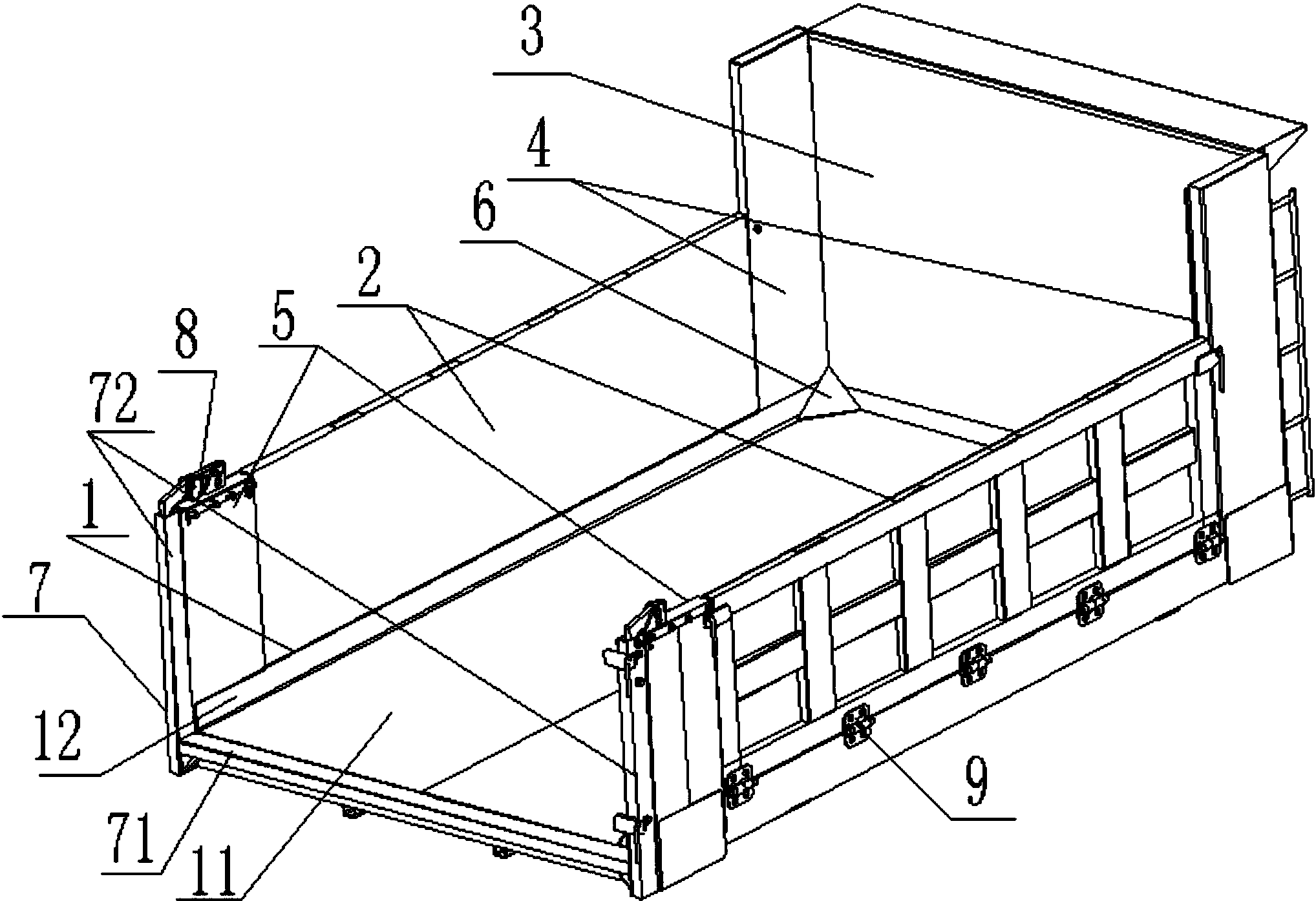 cn208216853u_一种下沉式货箱有效