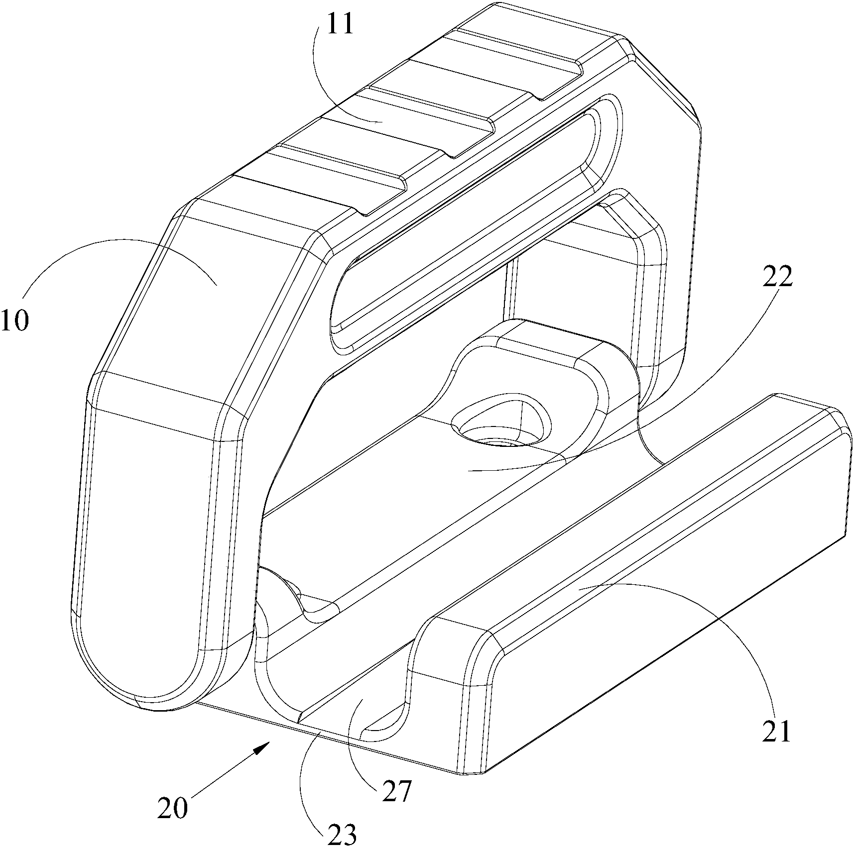 cn208227220u_多功能的音箱提手结构有效