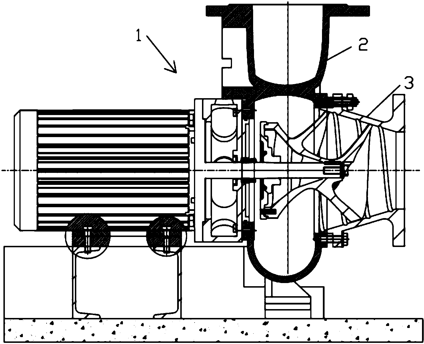 cn208281216u_一种卧式螺旋离心泵的叶轮间隙调节机构有效