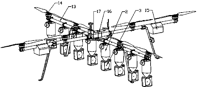 cn208291483u_机载吹射式种子直播设备及播种无人机有效