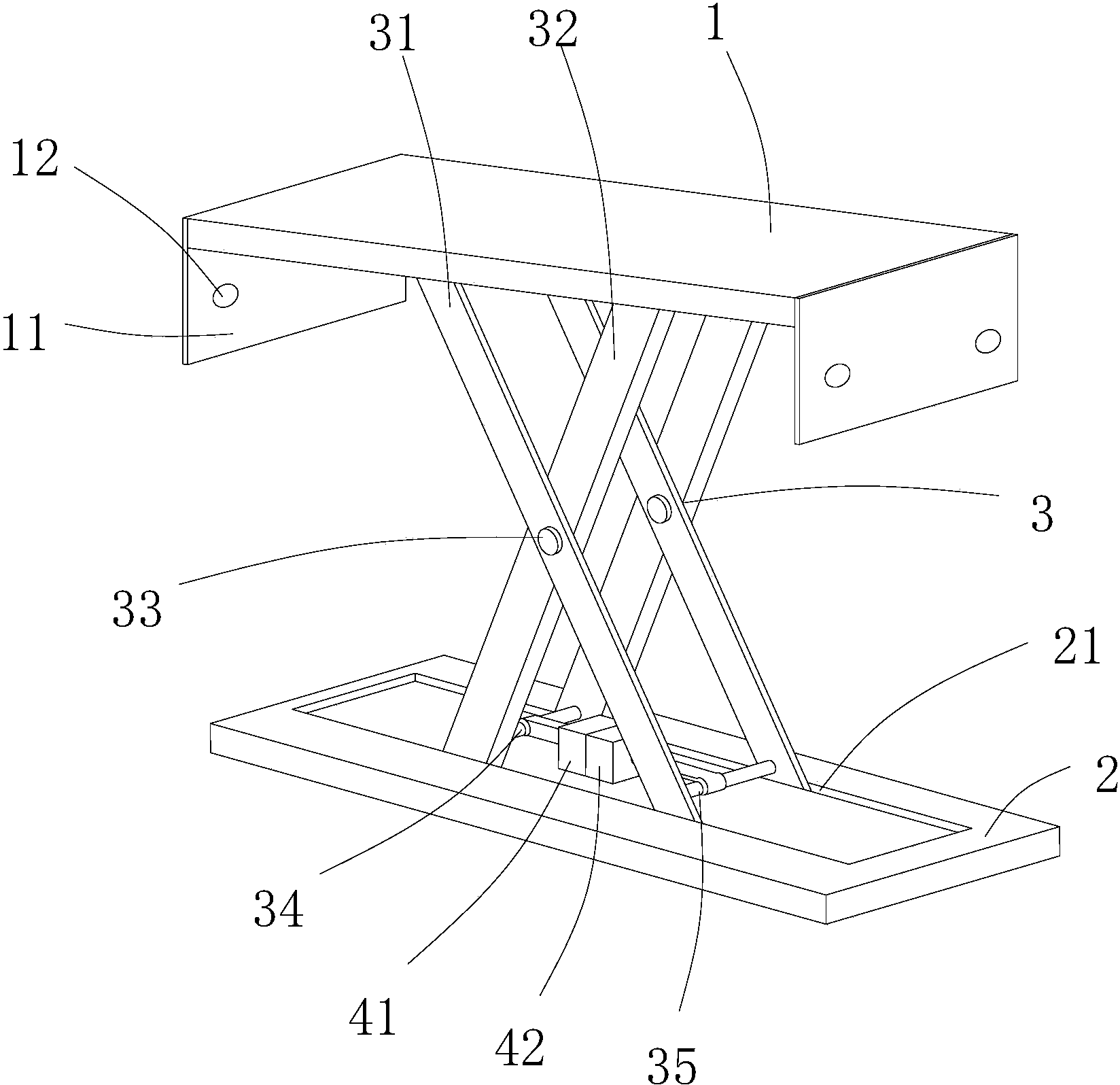 cn208292565u_一种剪叉式防倾倒装置有效