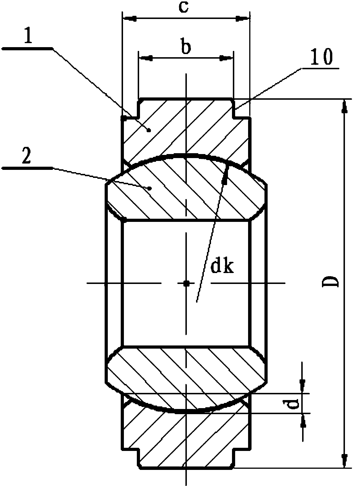 一种关节轴承的外圈结构
