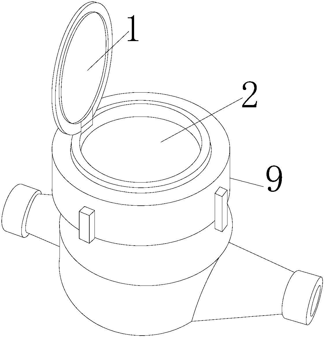 cn208296922u_一种新型旋翼式液封水表有效