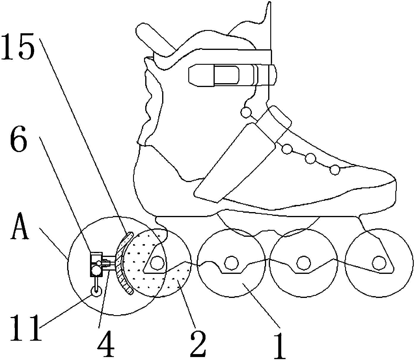 溜冰鞋结构图片