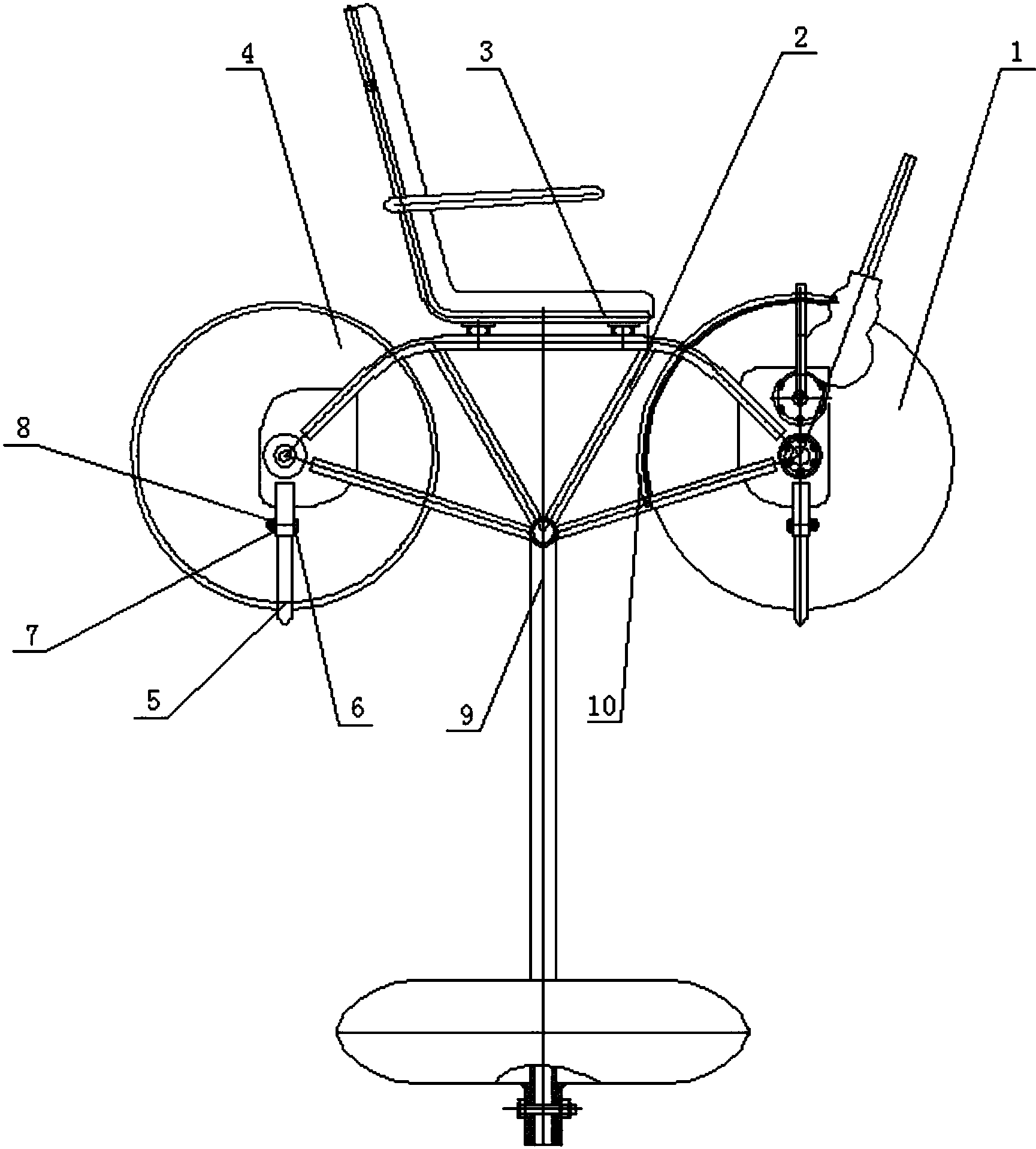 cn208302172u_一种空中平衡脚踏车有效