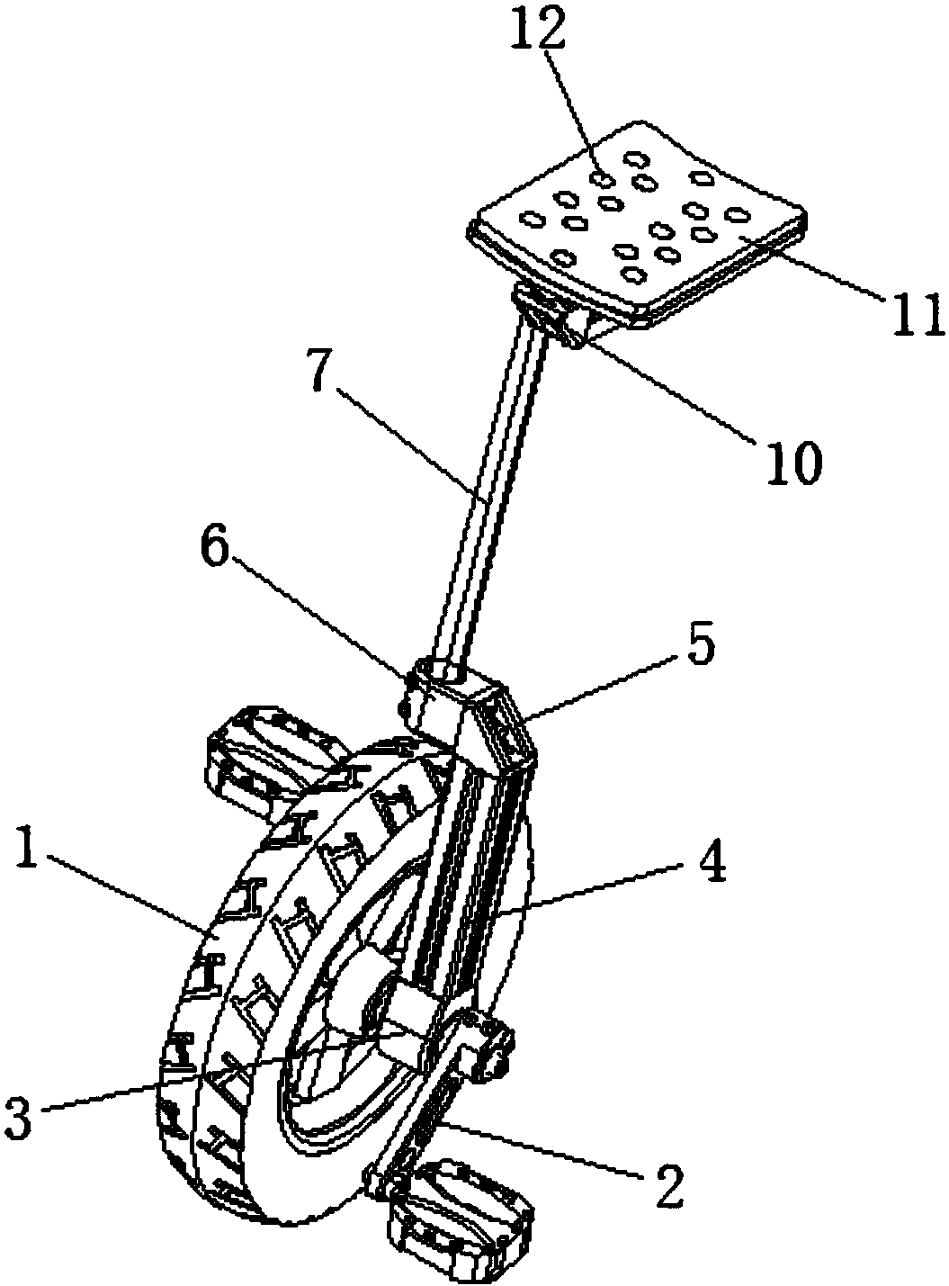一种新型单车架独轮车