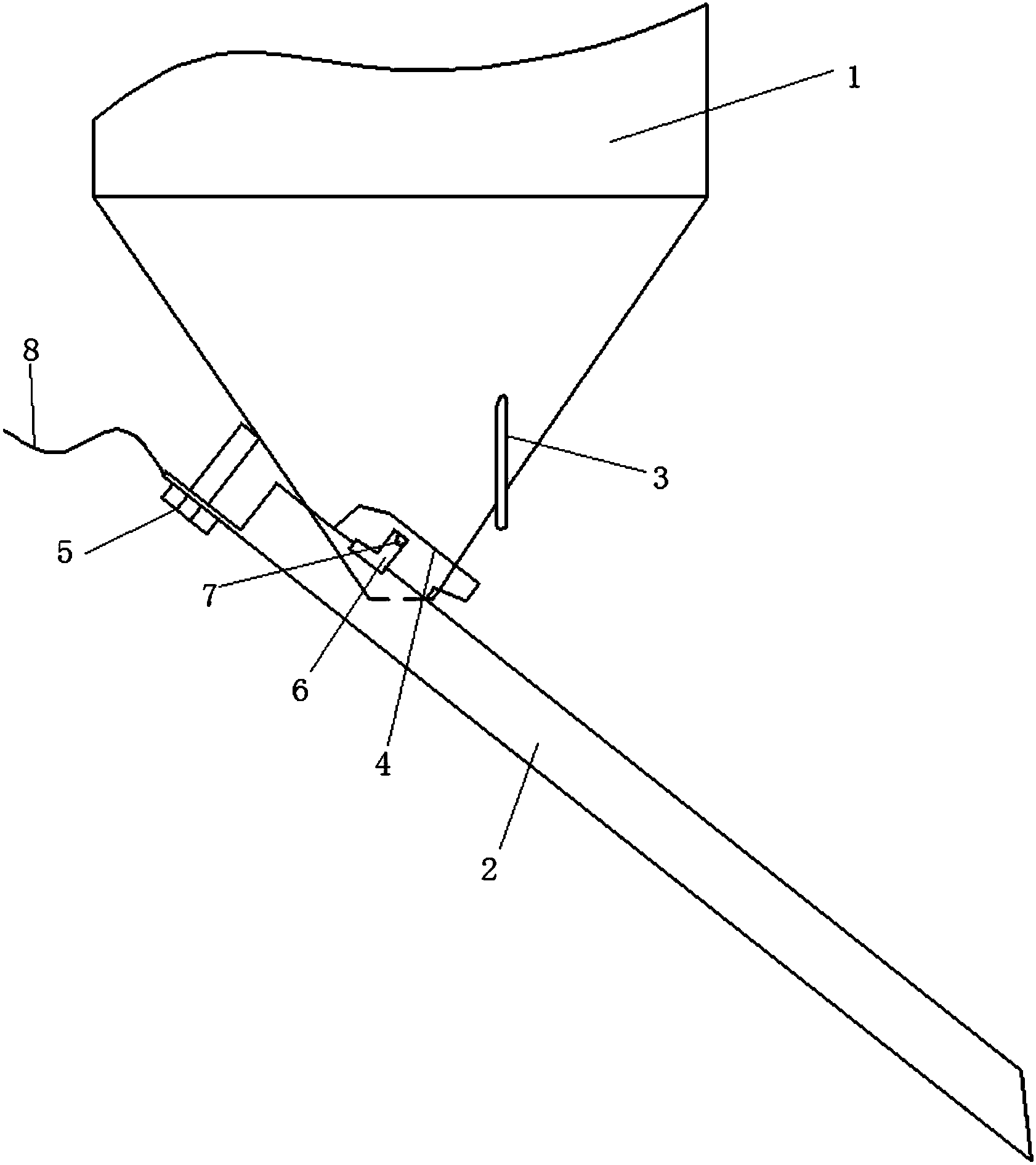 cn208322022u_具有开关功能的角度可调式漏斗用导流装置有效
