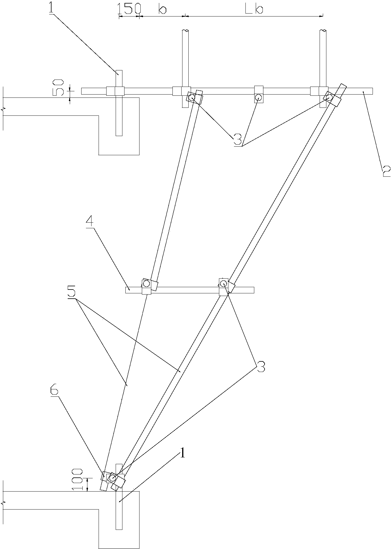 cn208329559u_扣件钢管三角形悬挑承重脚手架有效