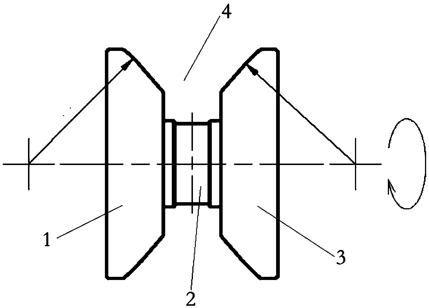 一种用于方坯感应加热送料的弧形不锈钢辊轮