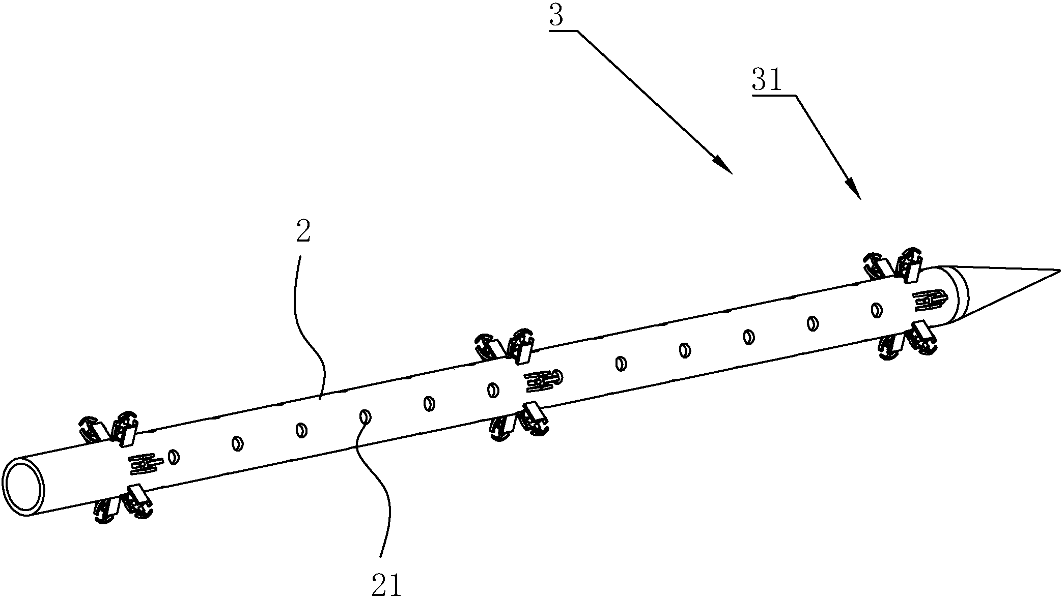 cn208431023u_一種應用於溼陷性黃土淺埋隧道的超前小導管有效