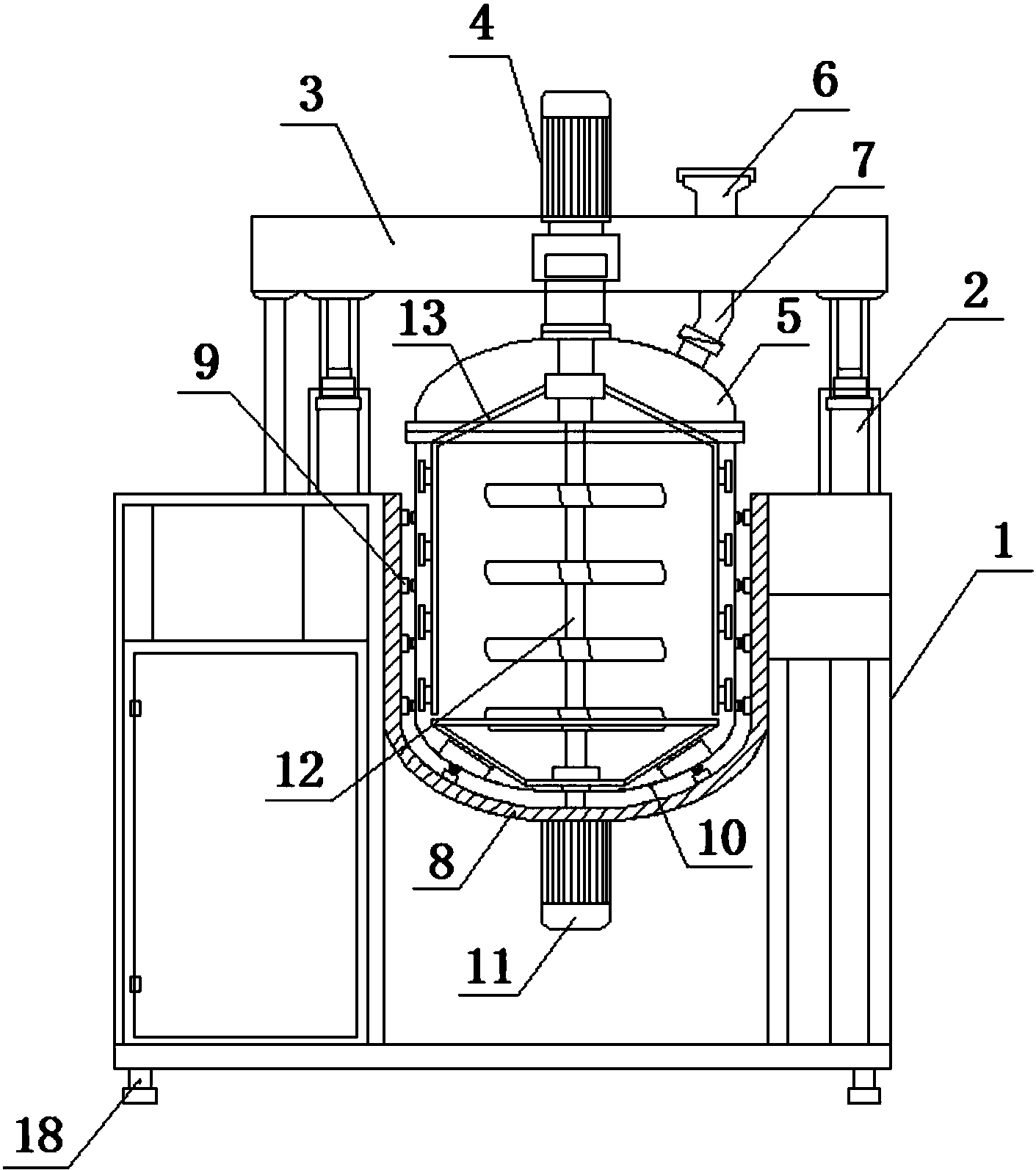 cn208493985u_一种用于化妆品生产的升降式真空均质乳化机有效