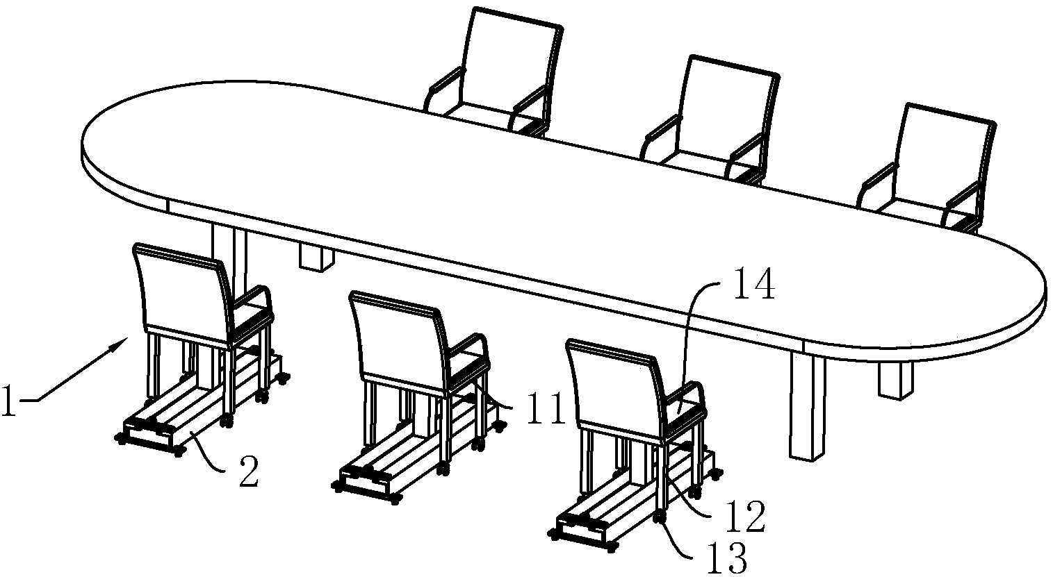 会议系统用自归位椅子