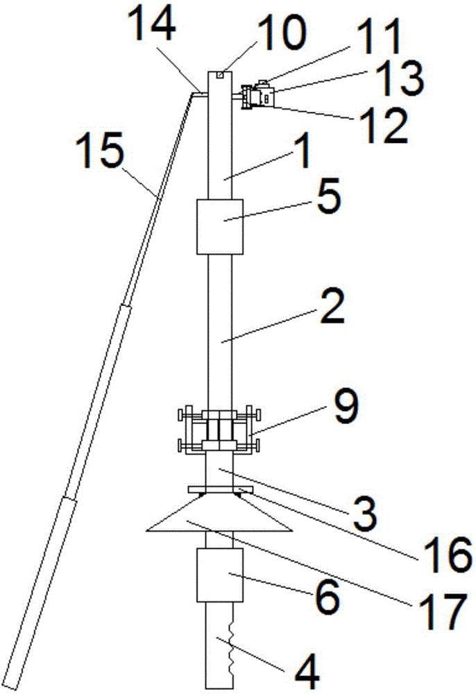 中部绝缘杆,后部绝缘杆和手柄,前部绝缘杆与中部绝缘杆通过插杆结构一
