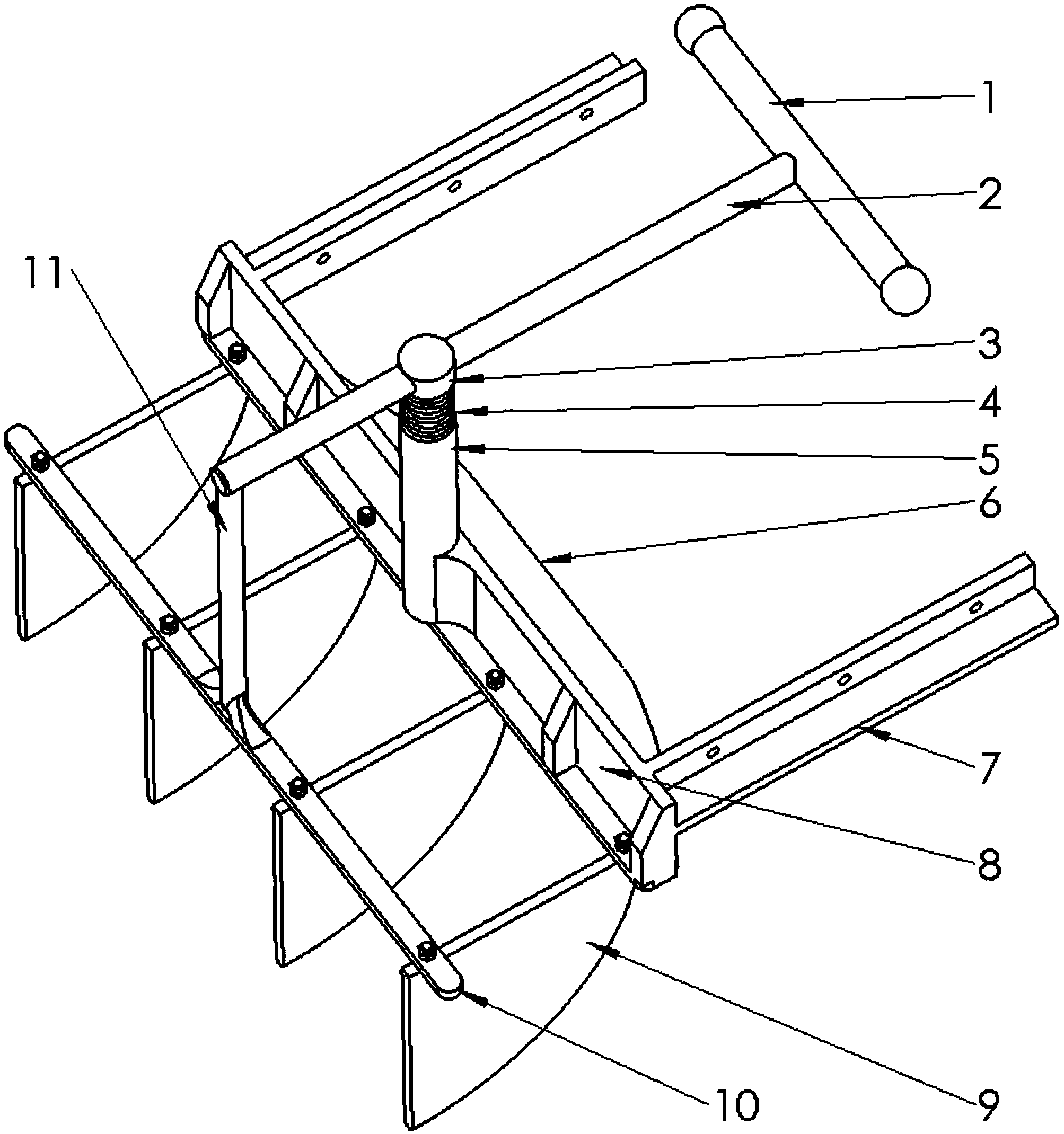 一种船舶用多舵叶的舵装置