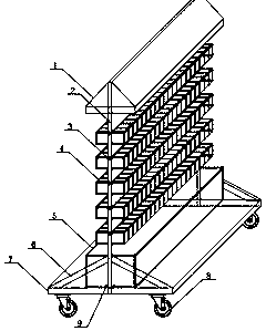 一种移动式桩基渣样存放架