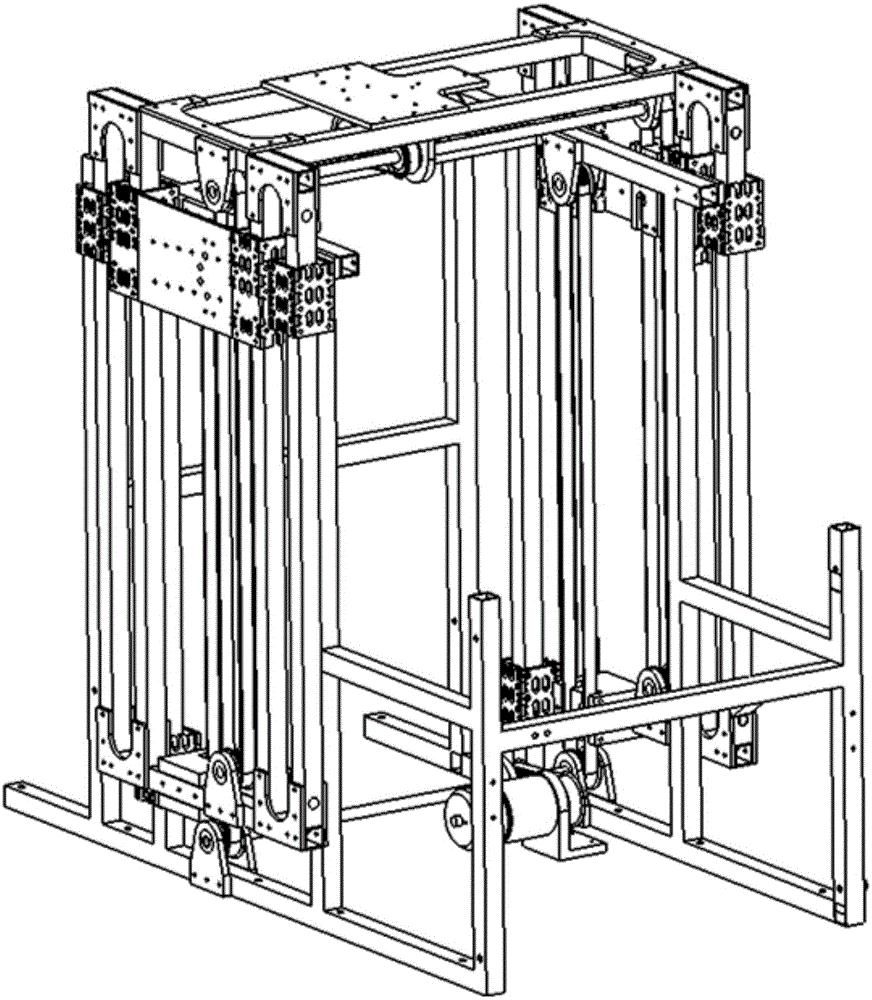 一种二级同步带升降机构