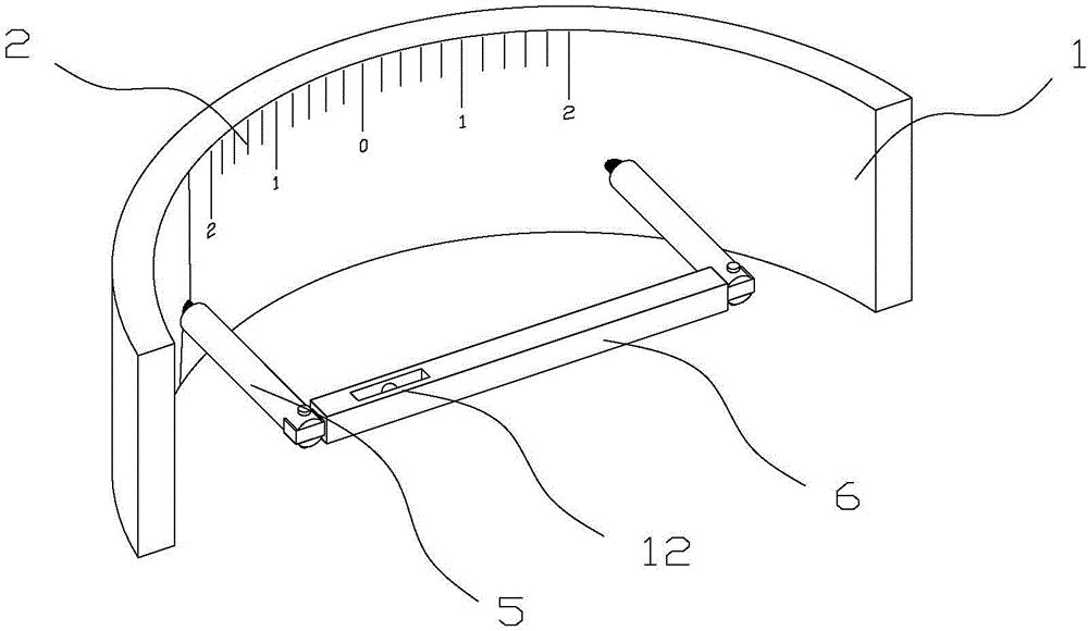 一種弧形建築構件弧度測量工具