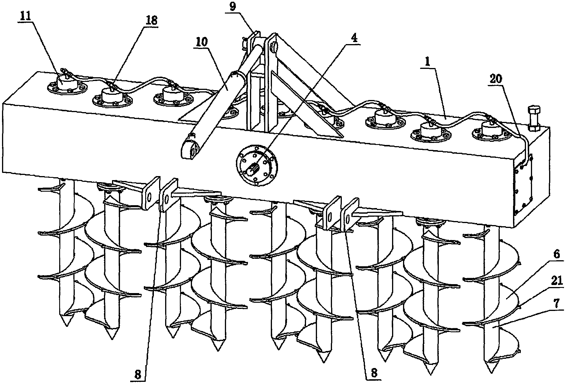 旋耕机内部结构图图片