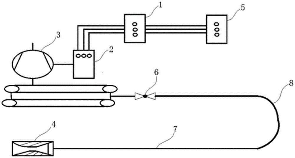 其包括電源轉接箱,空壓機電源箱,移動空壓機,管件以及拉法爾噴嘴;其中