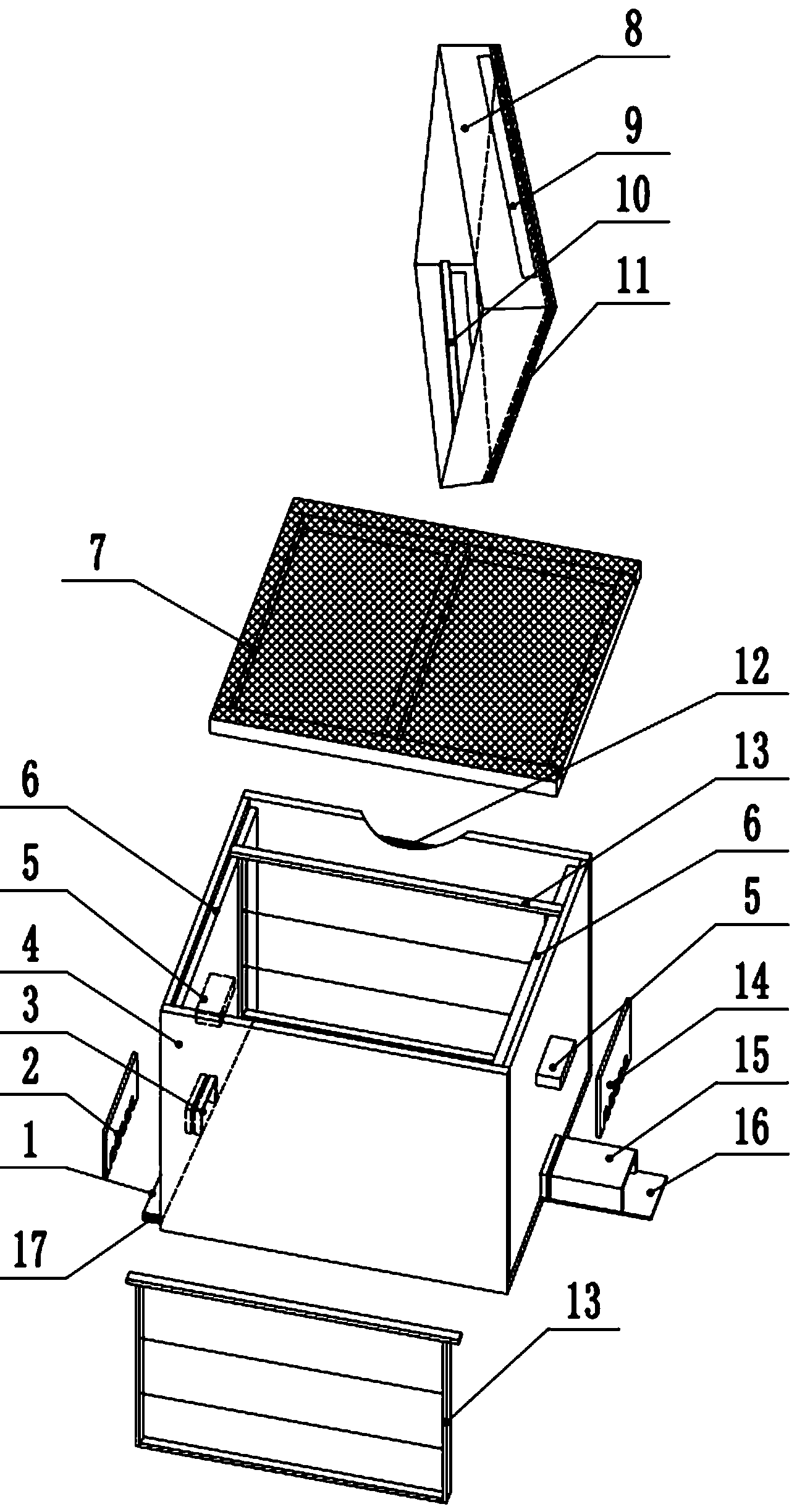 一种大棚果蔬蜜蜂授粉用的保温双门蜂箱