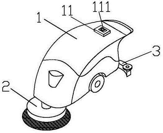 cn209032139u_一种可调节刷盘高度的手推式洗地机有效