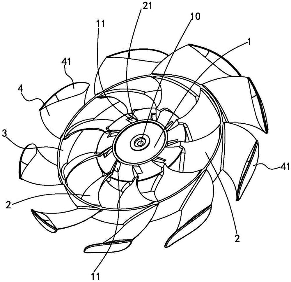 本实用新型公开了一种可降低噪音提高风量的风扇扇叶
