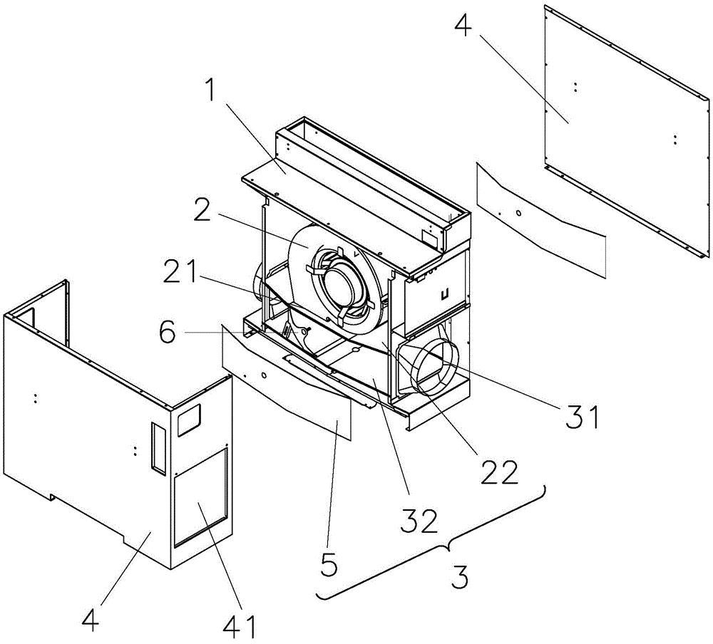 一种集成灶的风箱结构