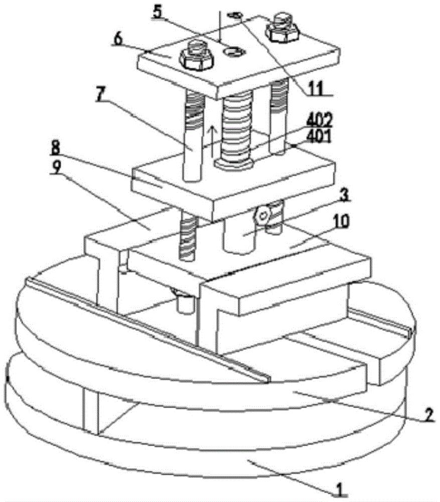 本实用新型提供了一种弹簧组件安装装置,属于组件安装工装技术领域