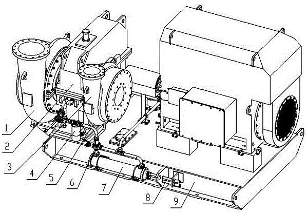 一种双泵头离心透平机组