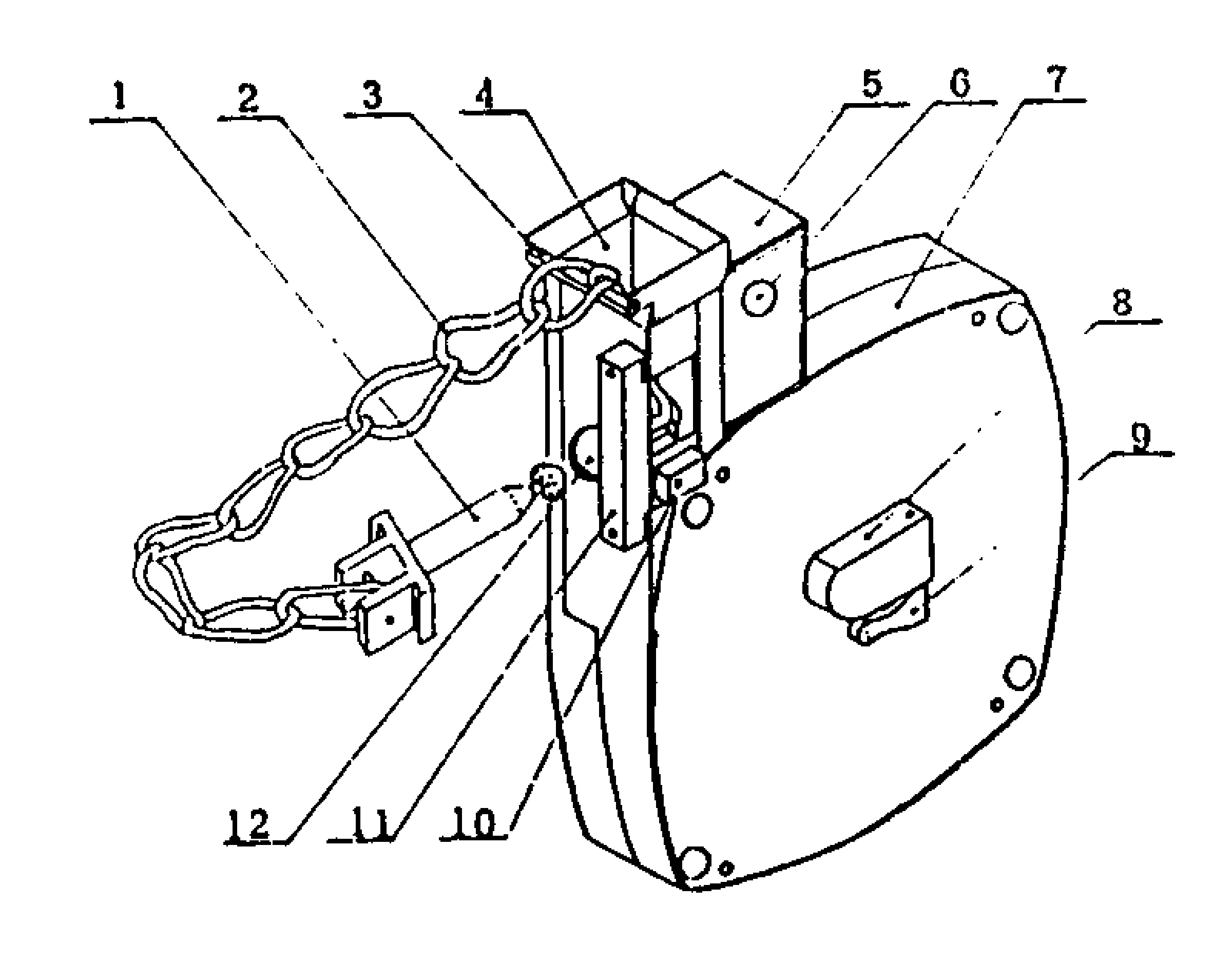 内藏式调距链条锁