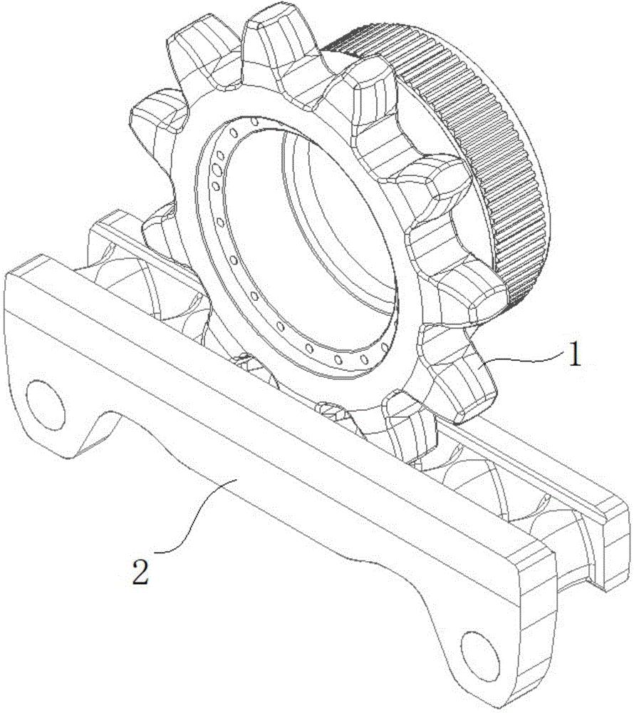 cn209100035u_采煤机凹凸齿形无链牵引行走系统有效
