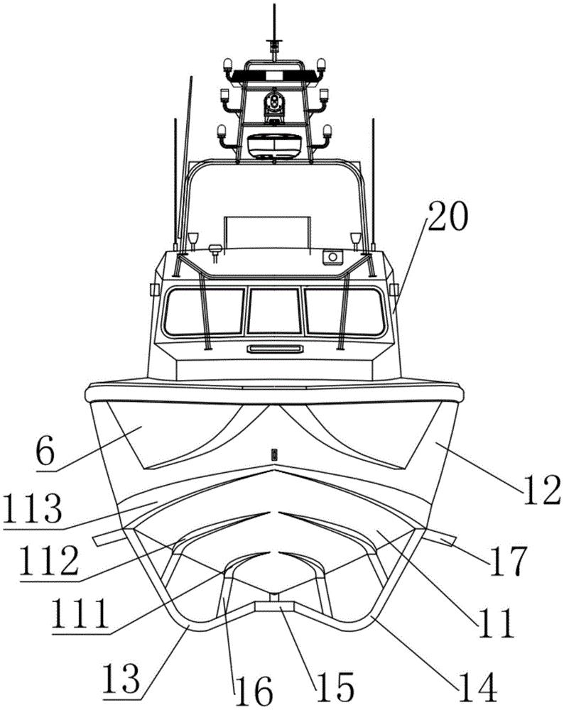 一种v型艇体的高速摩托公务艇