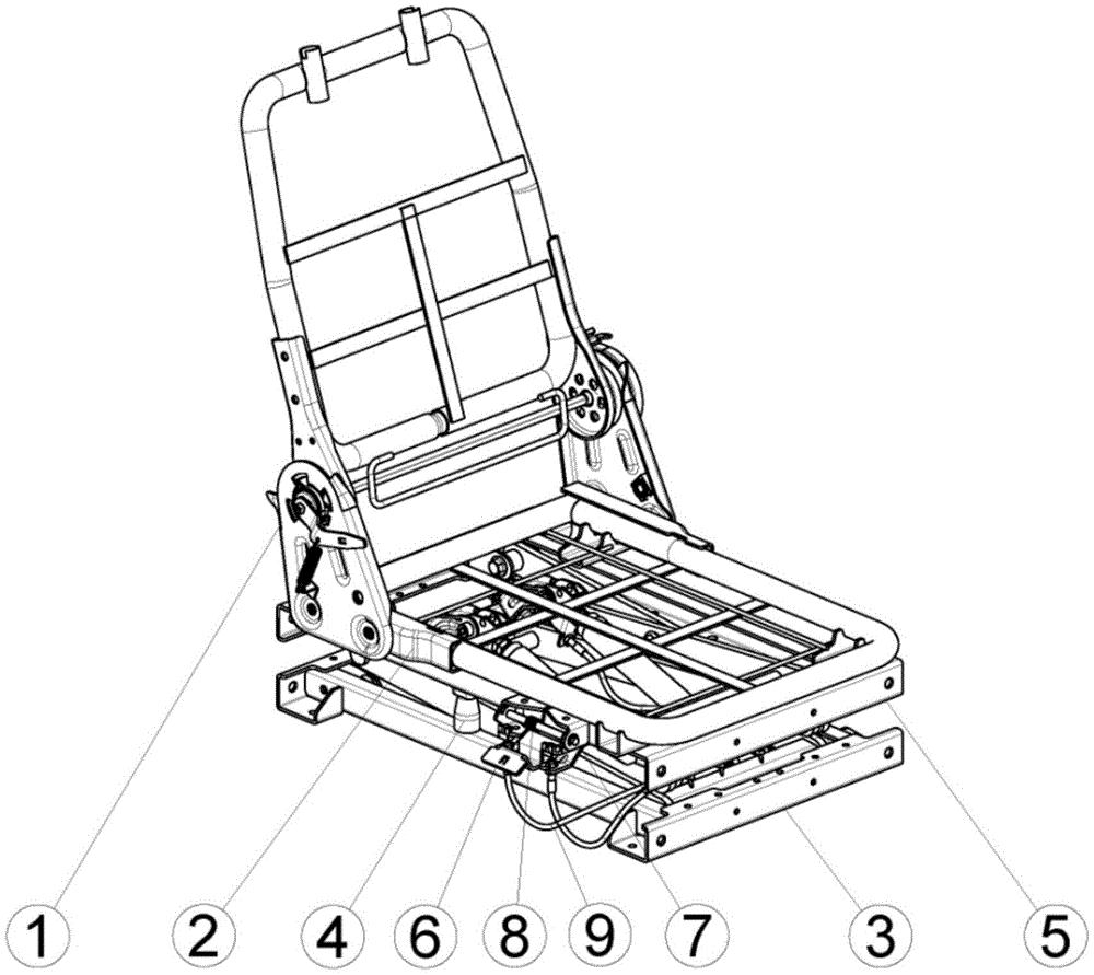 一种气弹簧控制的大行程升降座椅