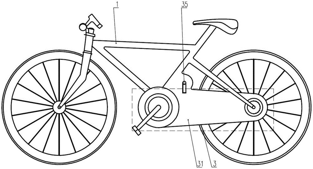 cn209159929u_一种便捷更换链条的山地自行车有效