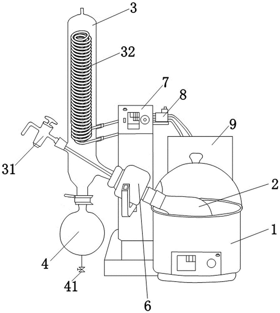 一种可自动清洗冷凝管的旋转蒸发器