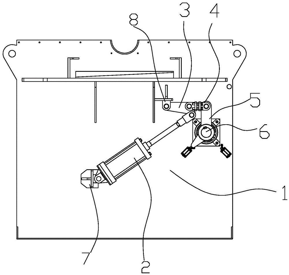 混合机新型开门连杆机构
