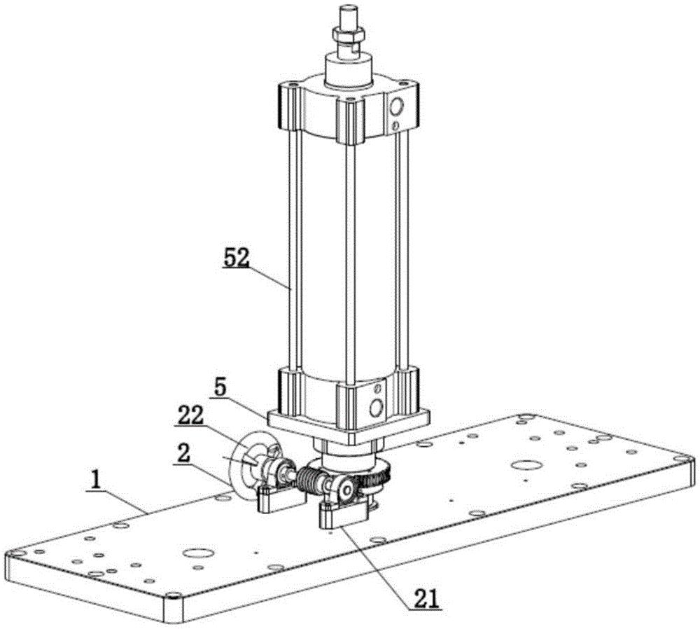 微调机构,主动力轴,止推轴承,气缸装置,所述固定连接板上设有微调机构