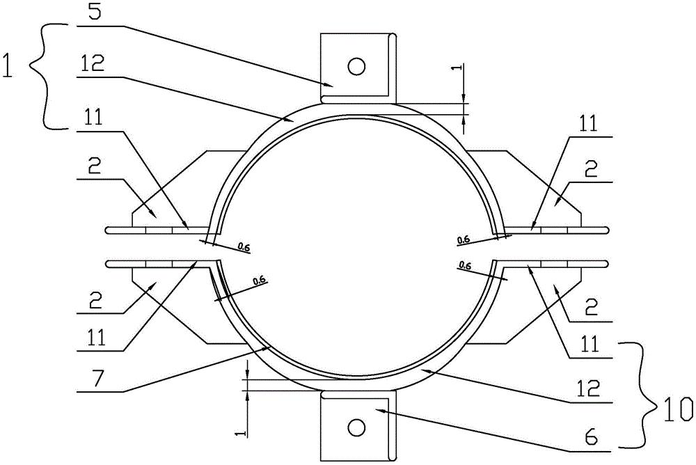 一种直线双顶抱箍