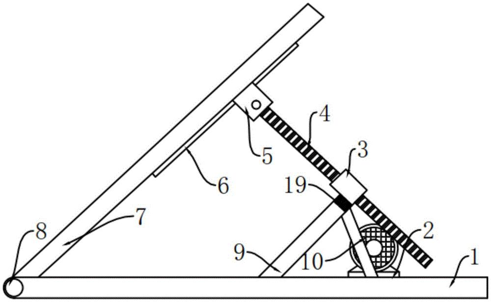 一种圆锅造粒机的角度调节机构