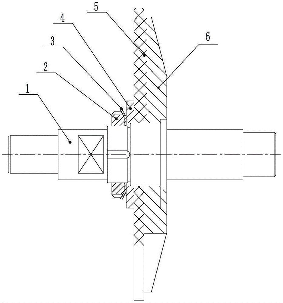 一種單螺桿空氣壓縮機星輪片支架的鑲嵌結構