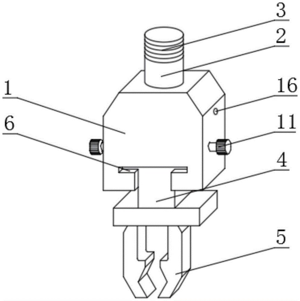 一种夹爪的快速拆换结构