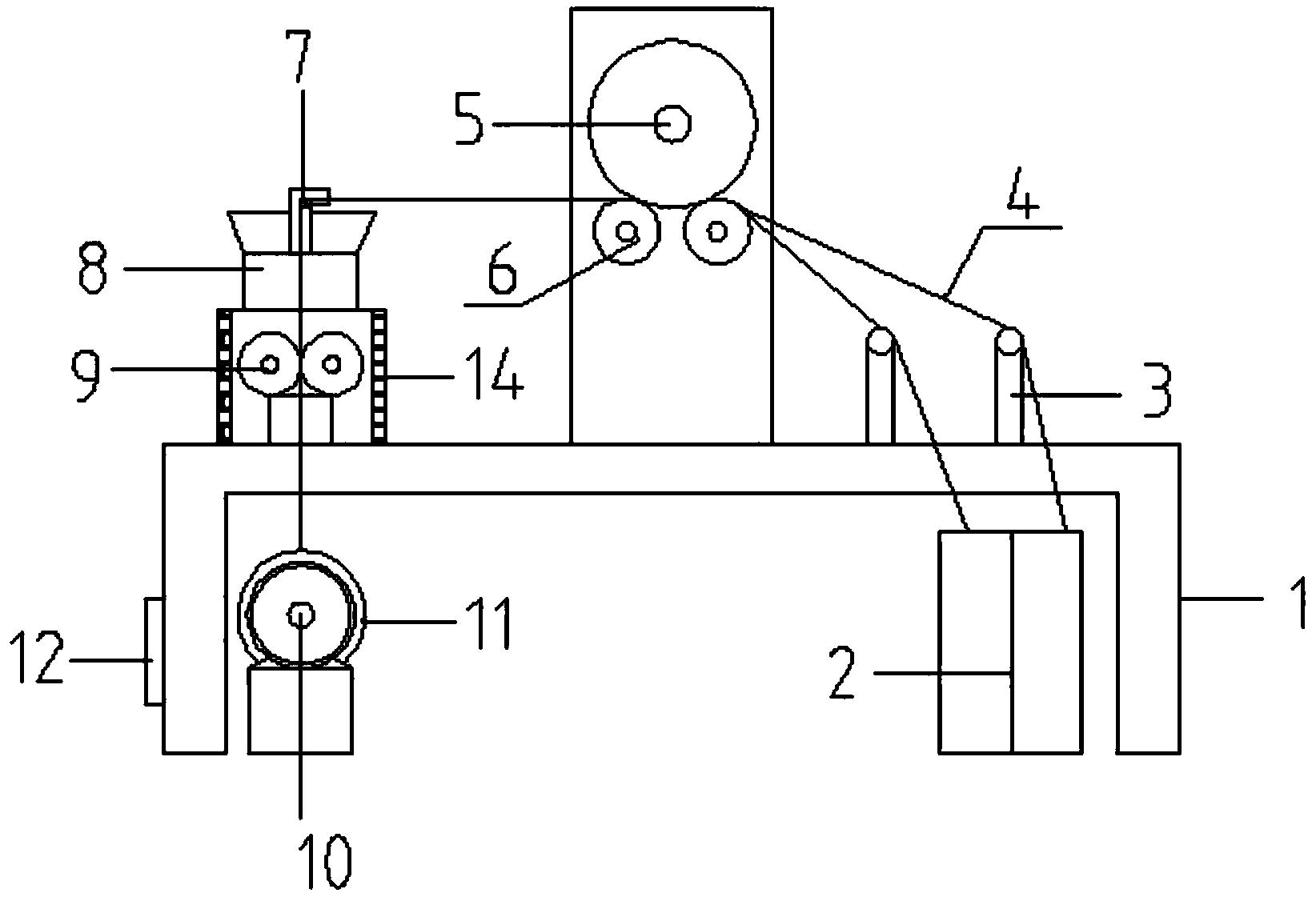 一种带有速度调节机构的并条机