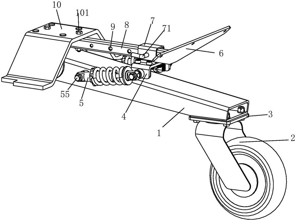 一种手推车减震结构