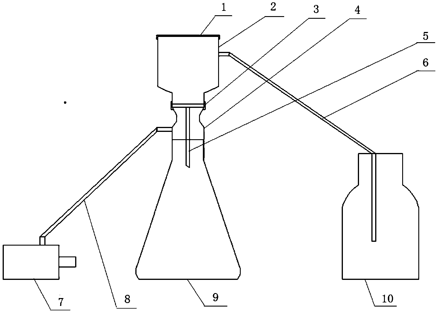 本实用新型公开了一种可自动进样的改良抽滤装置,包括真空泵,滤杯,滤