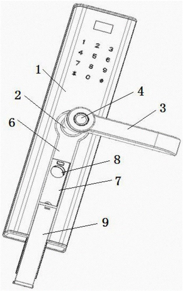一种便于识别指纹的门锁结构