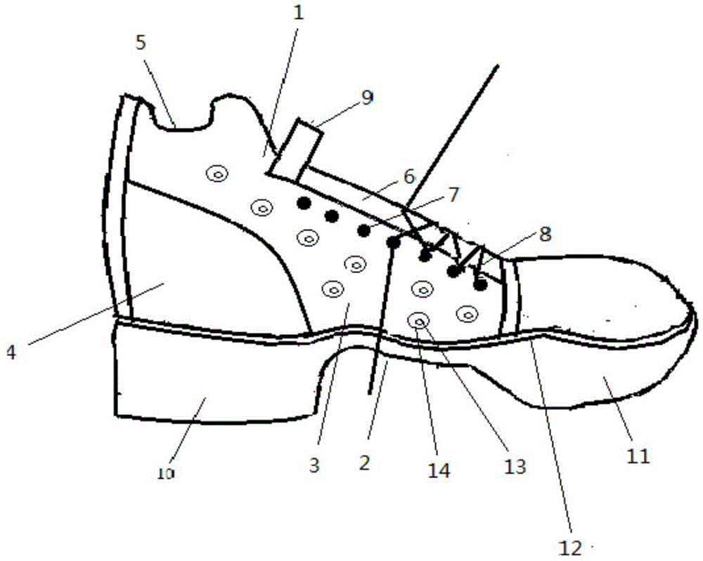 cn209421059u_一种适用于不同脚宽的舞蹈鞋有效